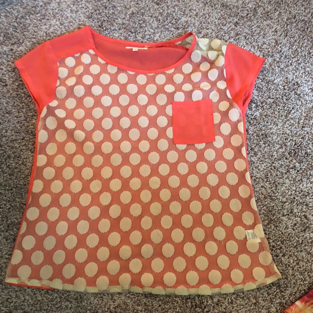 Polka dot orange top